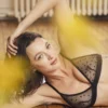 Sujetador transparente negro de tul reciclado Amour de Olly 01