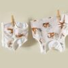 Conjunto infantil camiseta y braga algodón orgánico leopardos yoga, de Maripuri Tijeritas 03