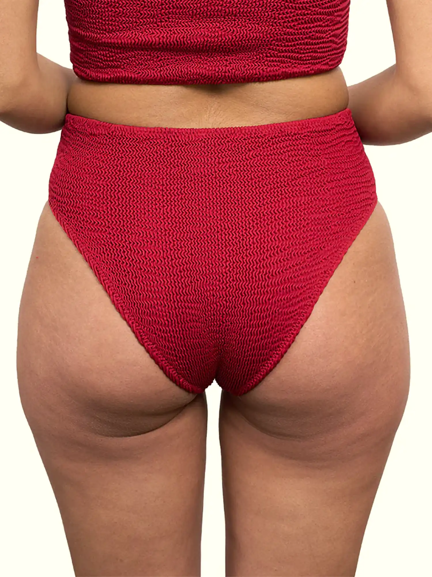 Braga alta bikini roja granate Calamoon (parte de abajo) 02