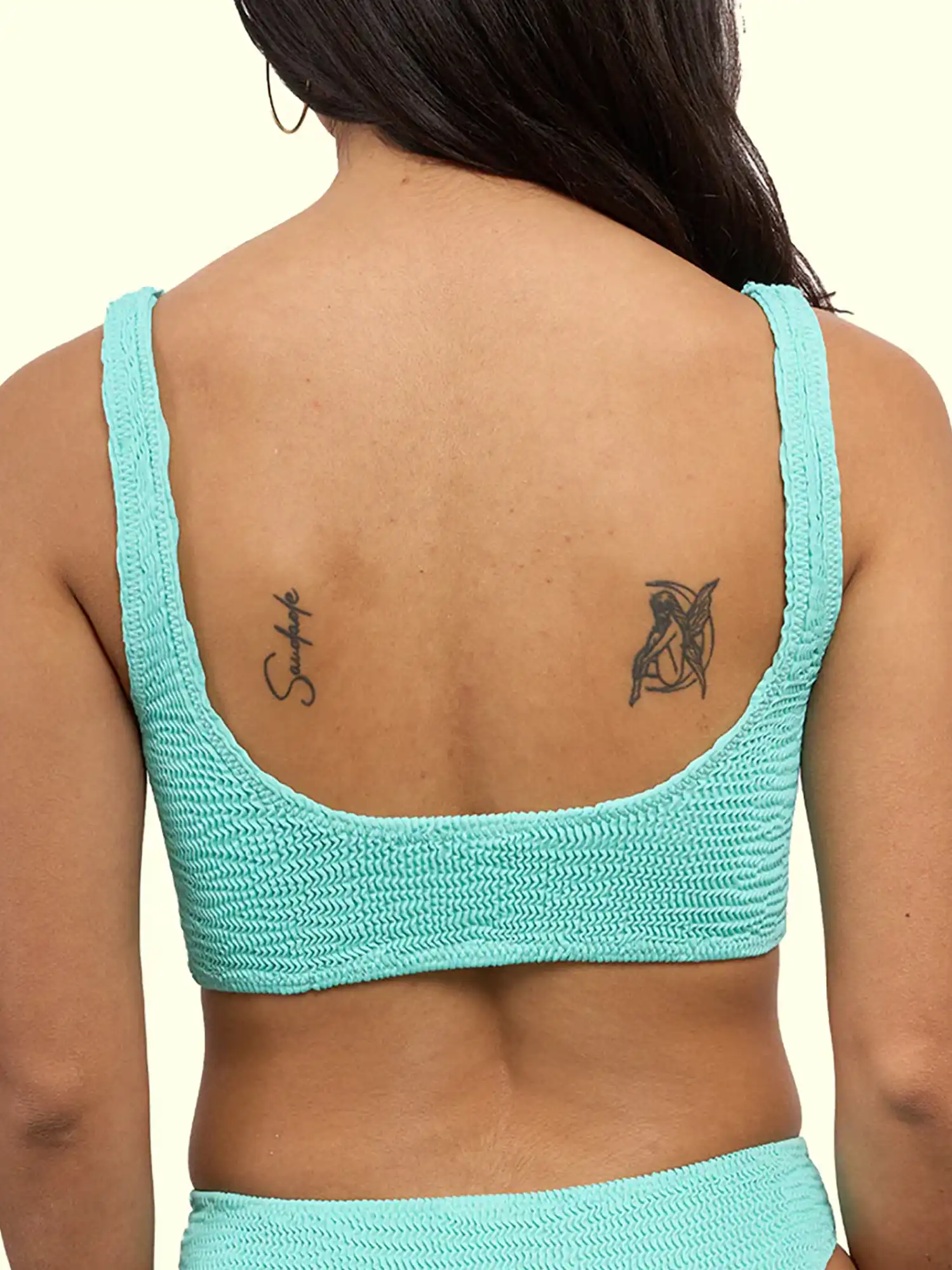 Top bikini verde mint, de Calamoon (parte de arriba) 02
