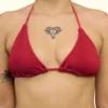 Bikini Triángulo Rojo Granate de Calamoon 01