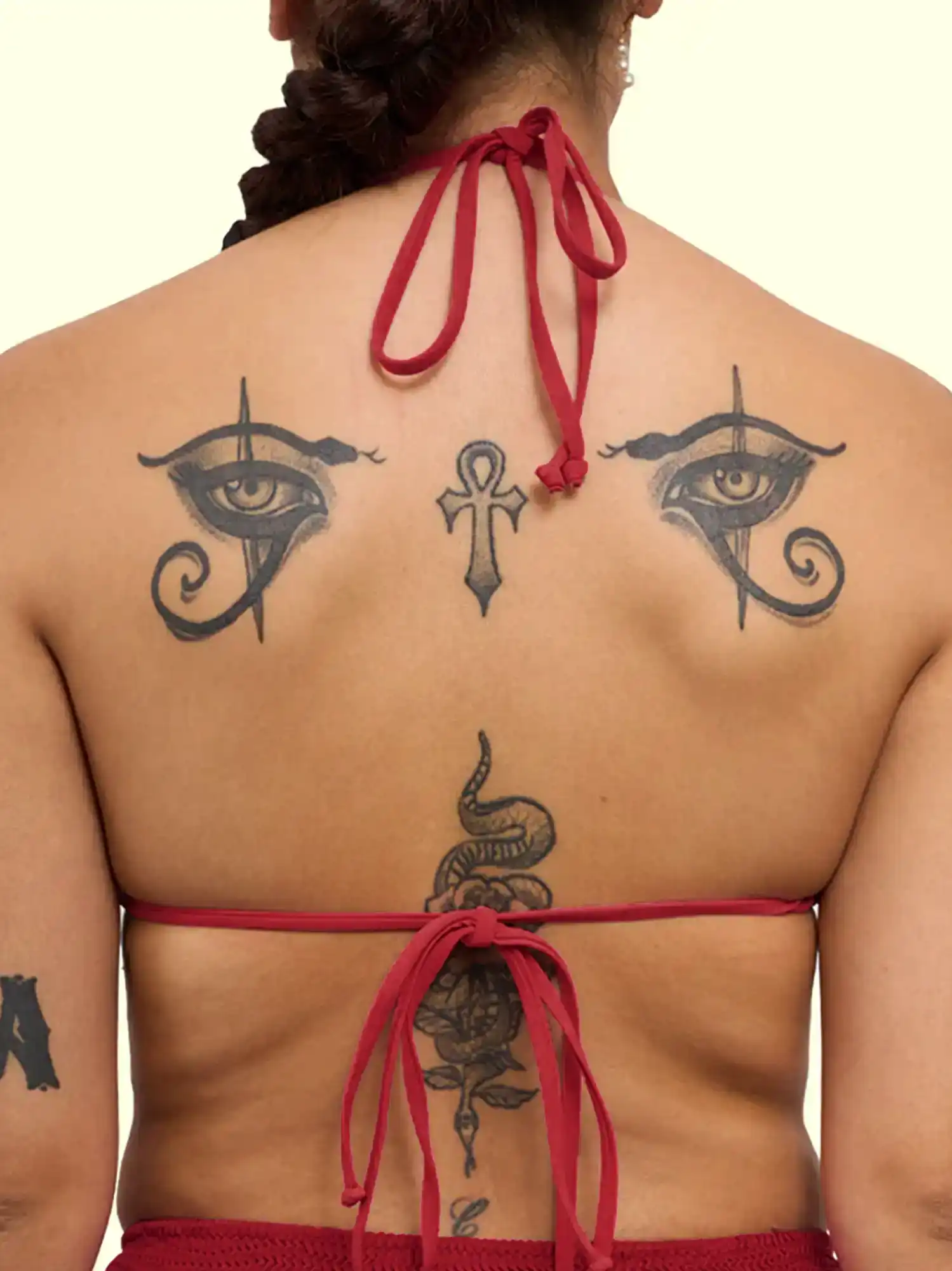 Bikini Triángulo Rojo Granate de Calamoon 02