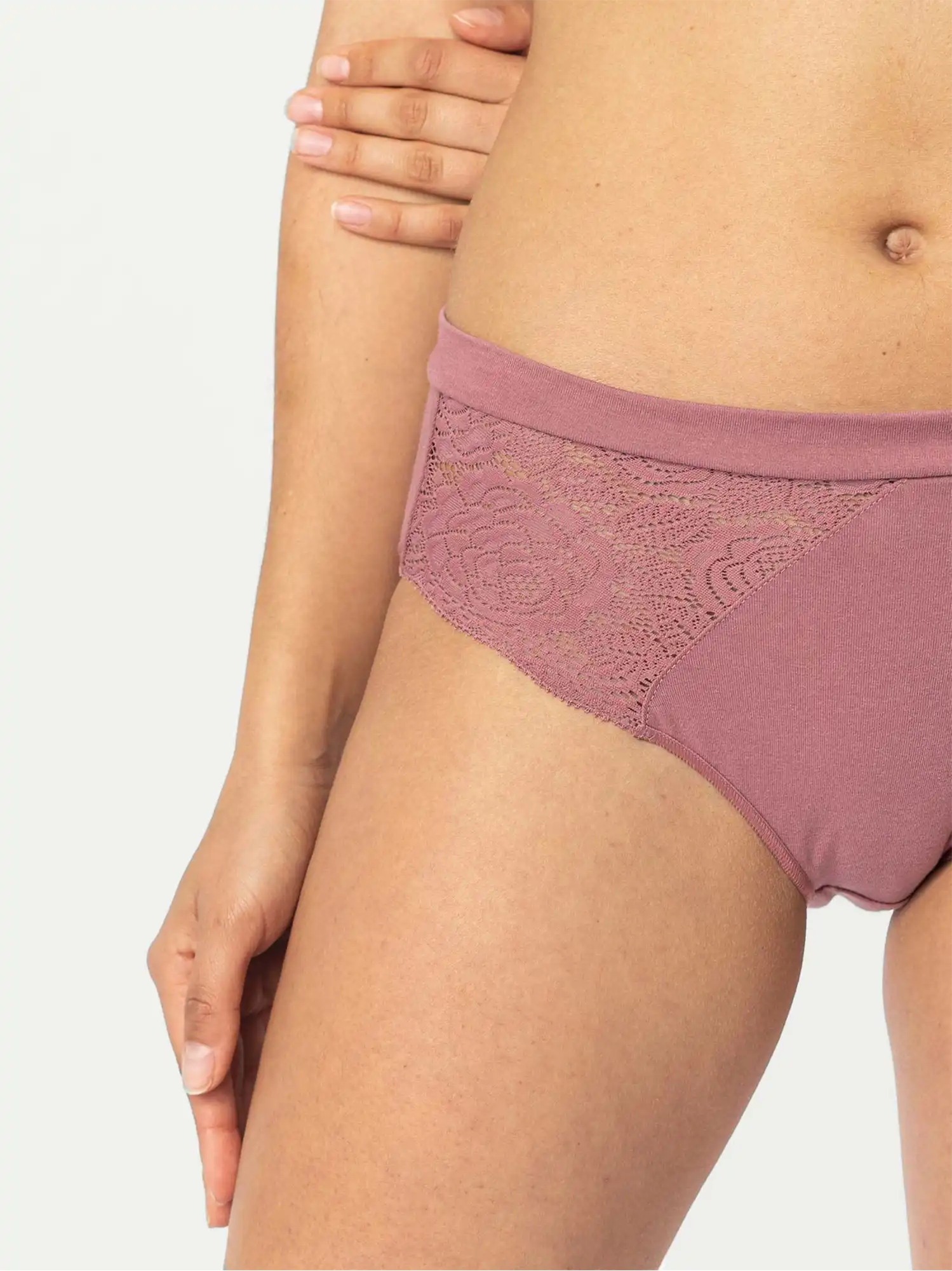 Bragas encaje y algodón orgánico malva Annemarie de Erlich Textil 03