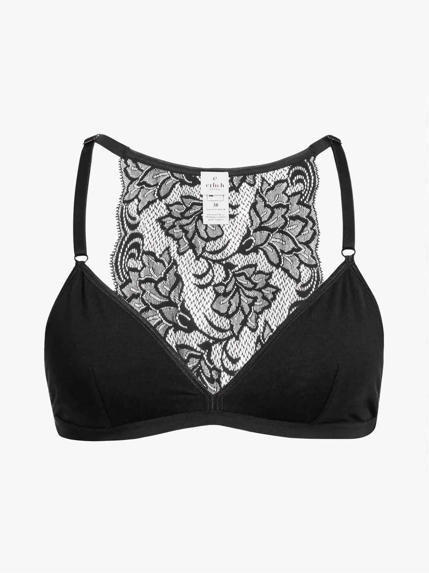 Sujetador encaje negro modal Mathilda de Erlich textil 05