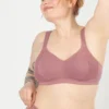 Sujetador sin aros algodon organico malva Henriette Erlich Textil 03