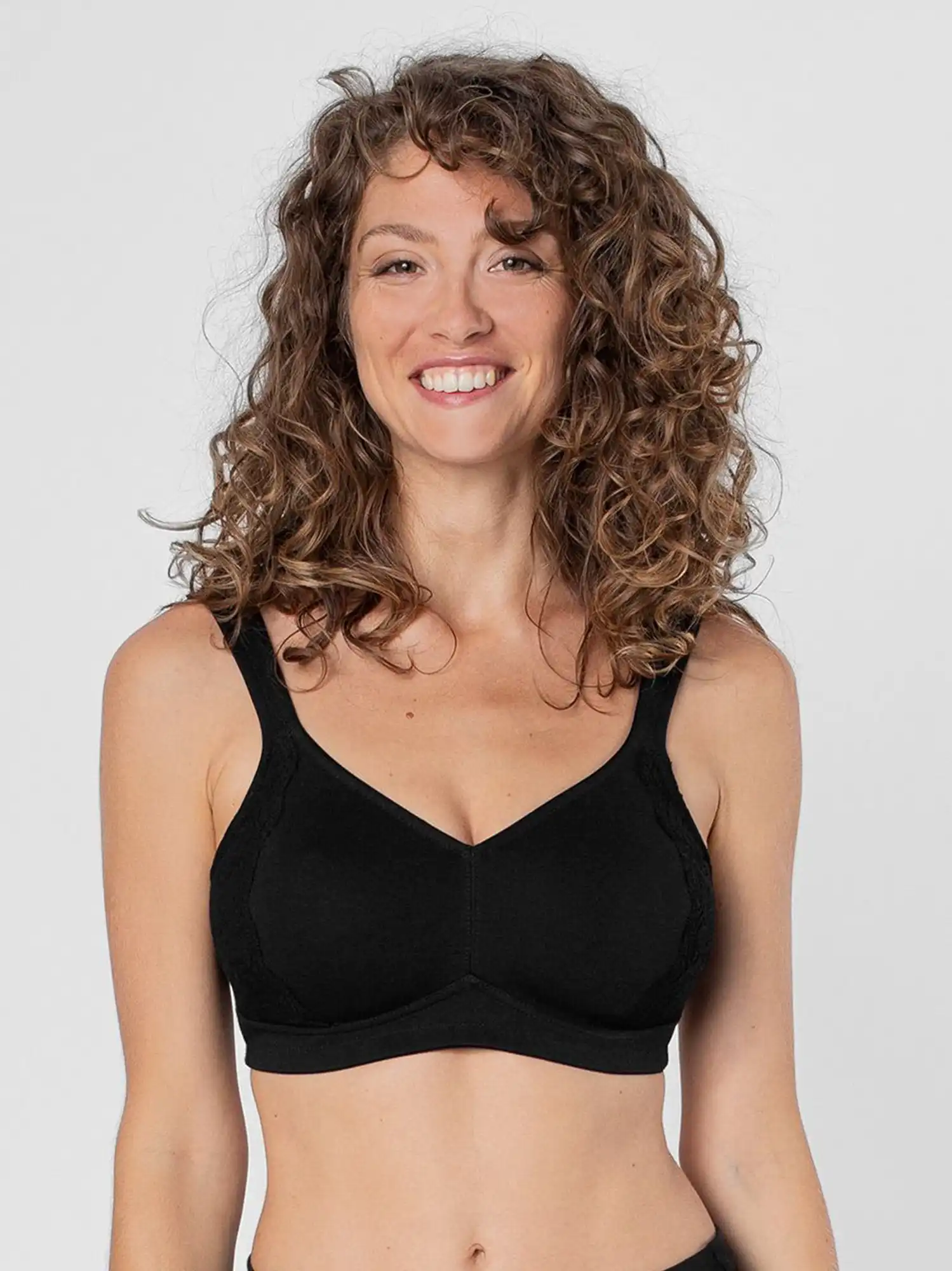 Sujetador sin aros negro Henriette Erlich Textil 02