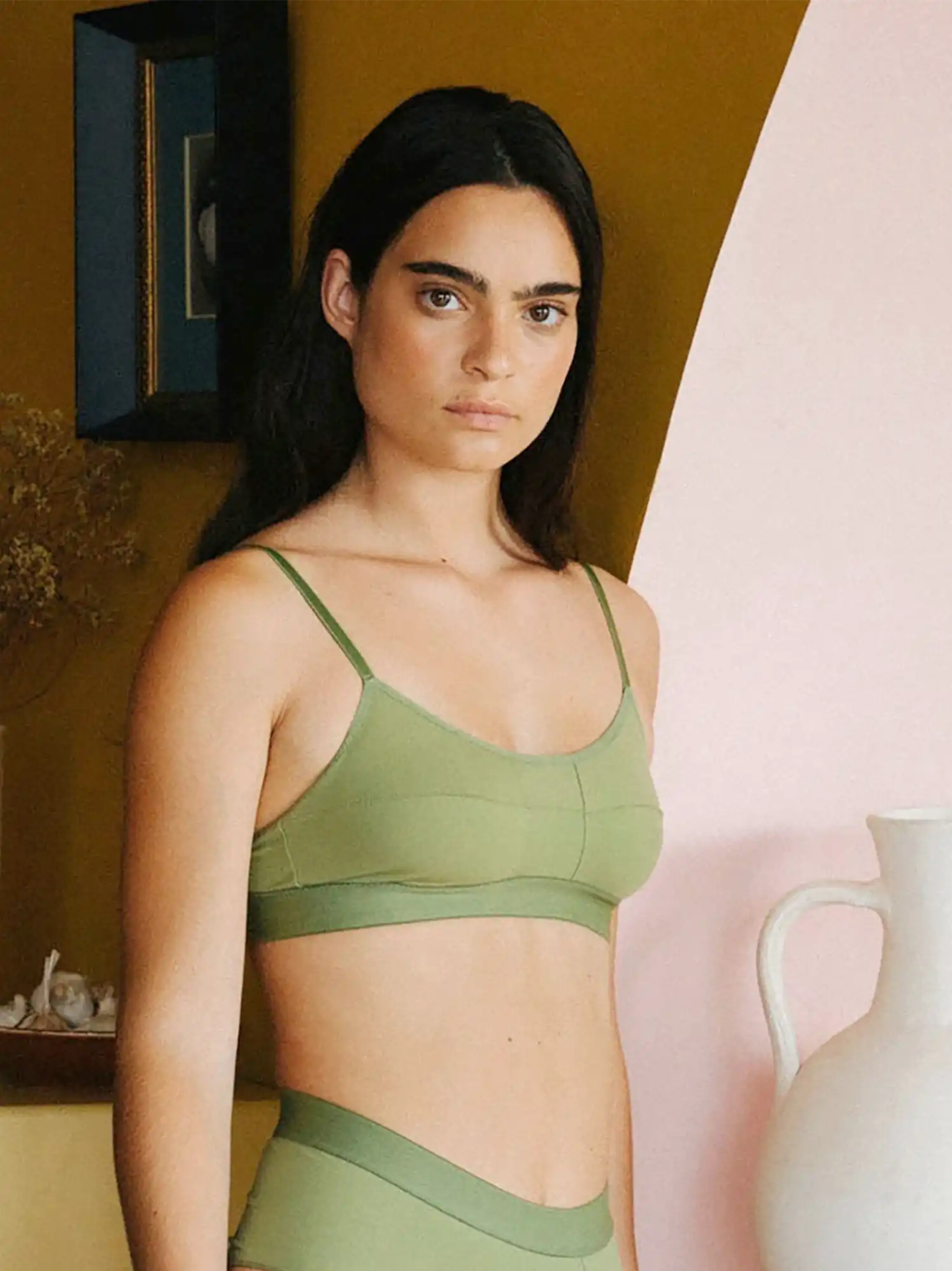 Sujetador verde Fern de Lef Lingerie Ecometas 01