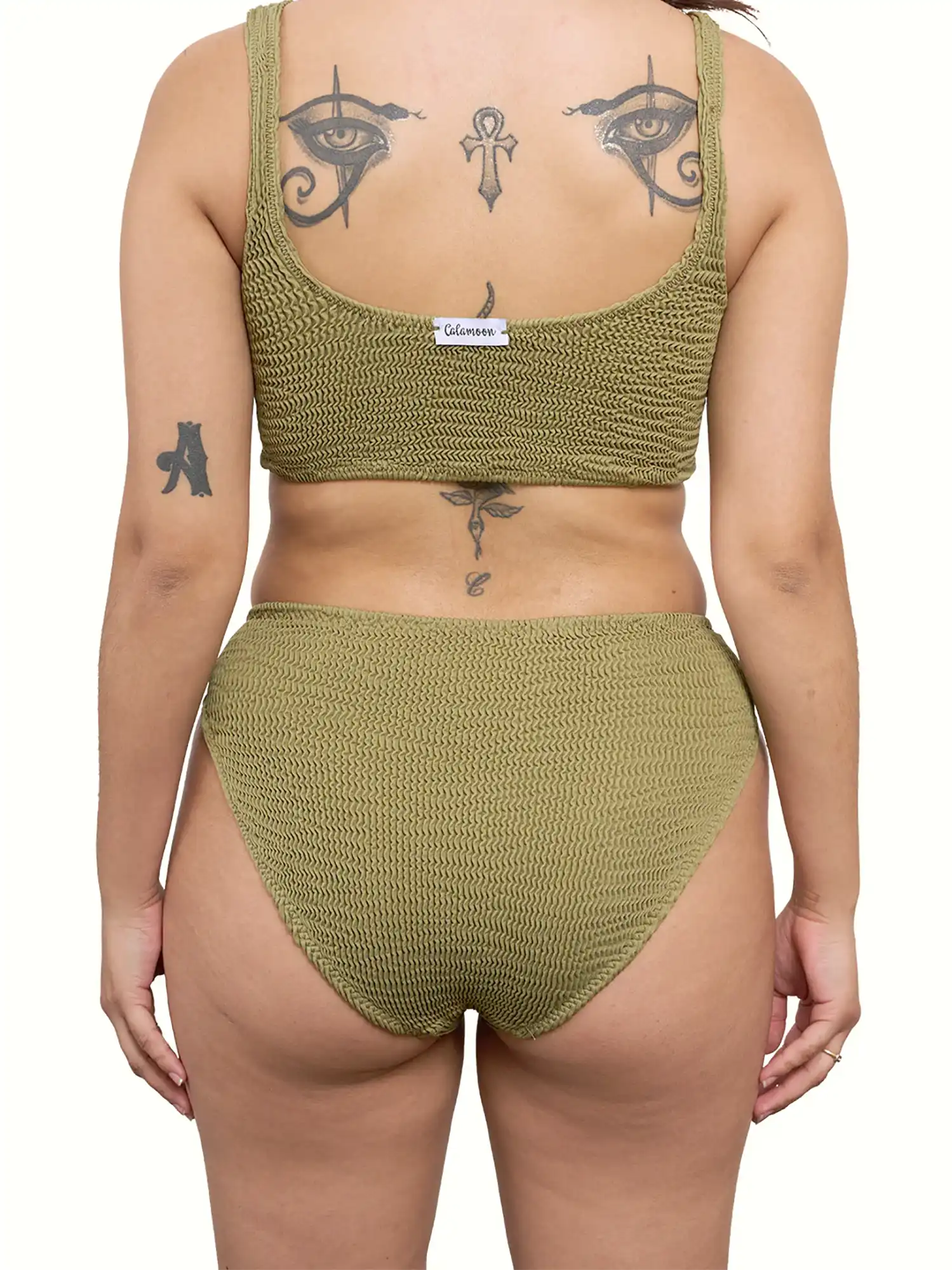 Braga bikini verde olive de Calamoon Ecometas 01