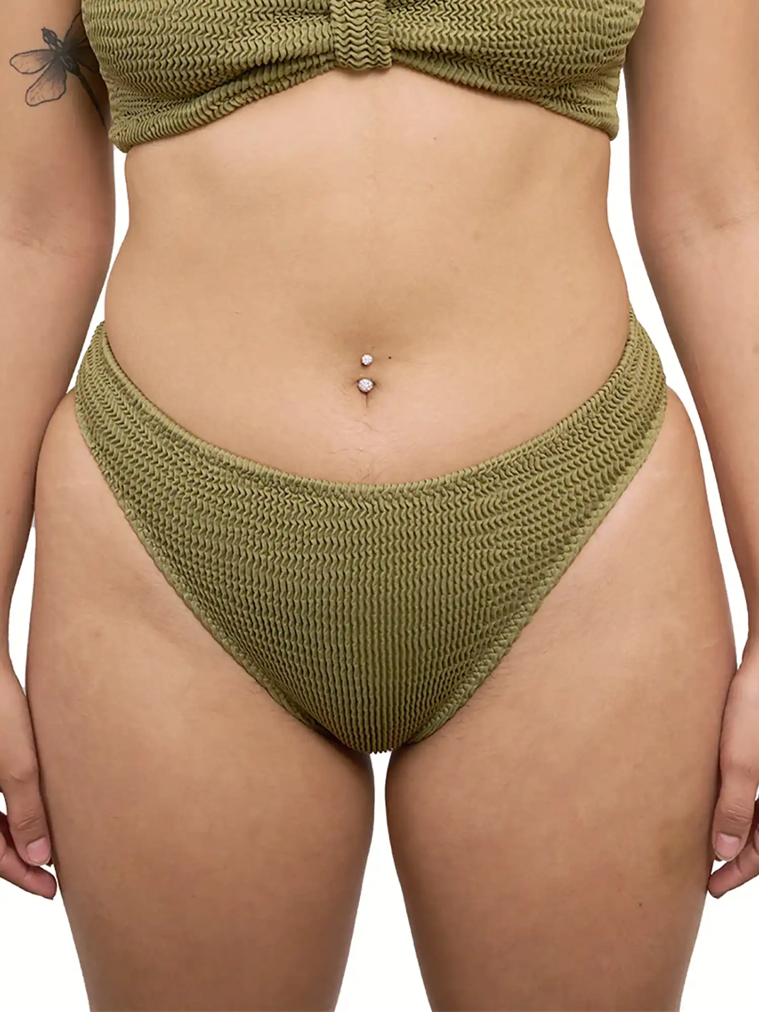 Braga bikini verde olive de Calamoon Ecometas 02