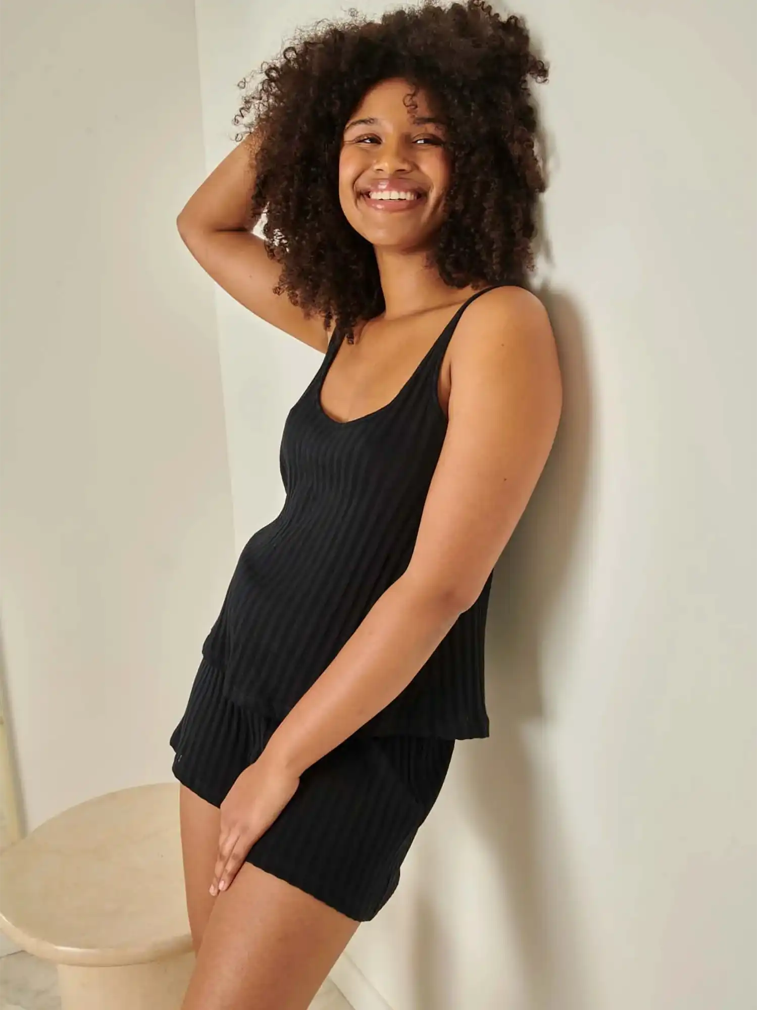 Pijama corto algodon organico negro we are jolies Ecometas 01