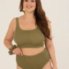 Top bikini verde olive Calamoon Ecometas 02