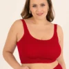 Bikini crop top deportivo rojo granate de Calamoon Ecometas 04
