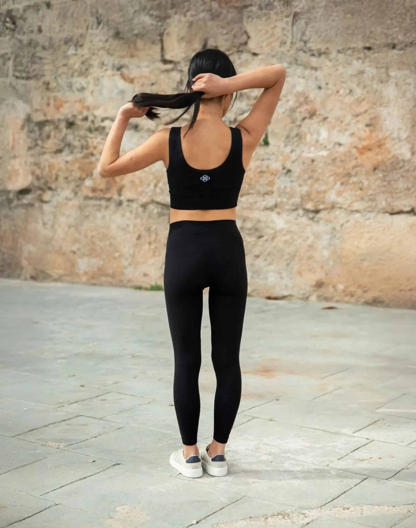 Mallas deportivas de algodon negras de Clotsy Brand_02