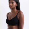 Bralette algodón orgánico negro con relleno extraíble, de Erlich Textil 04