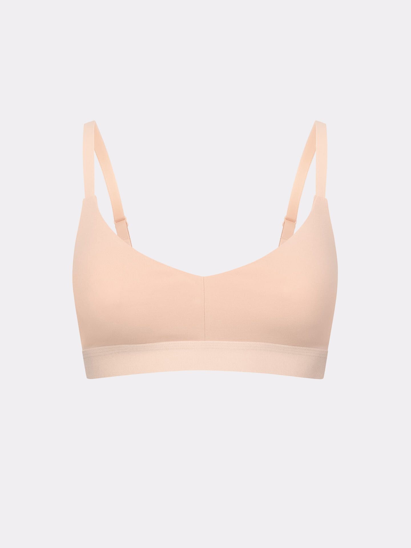 Alternative view of Bralette algodón orgánico nude con relleno extraíble, de Erlich Textil