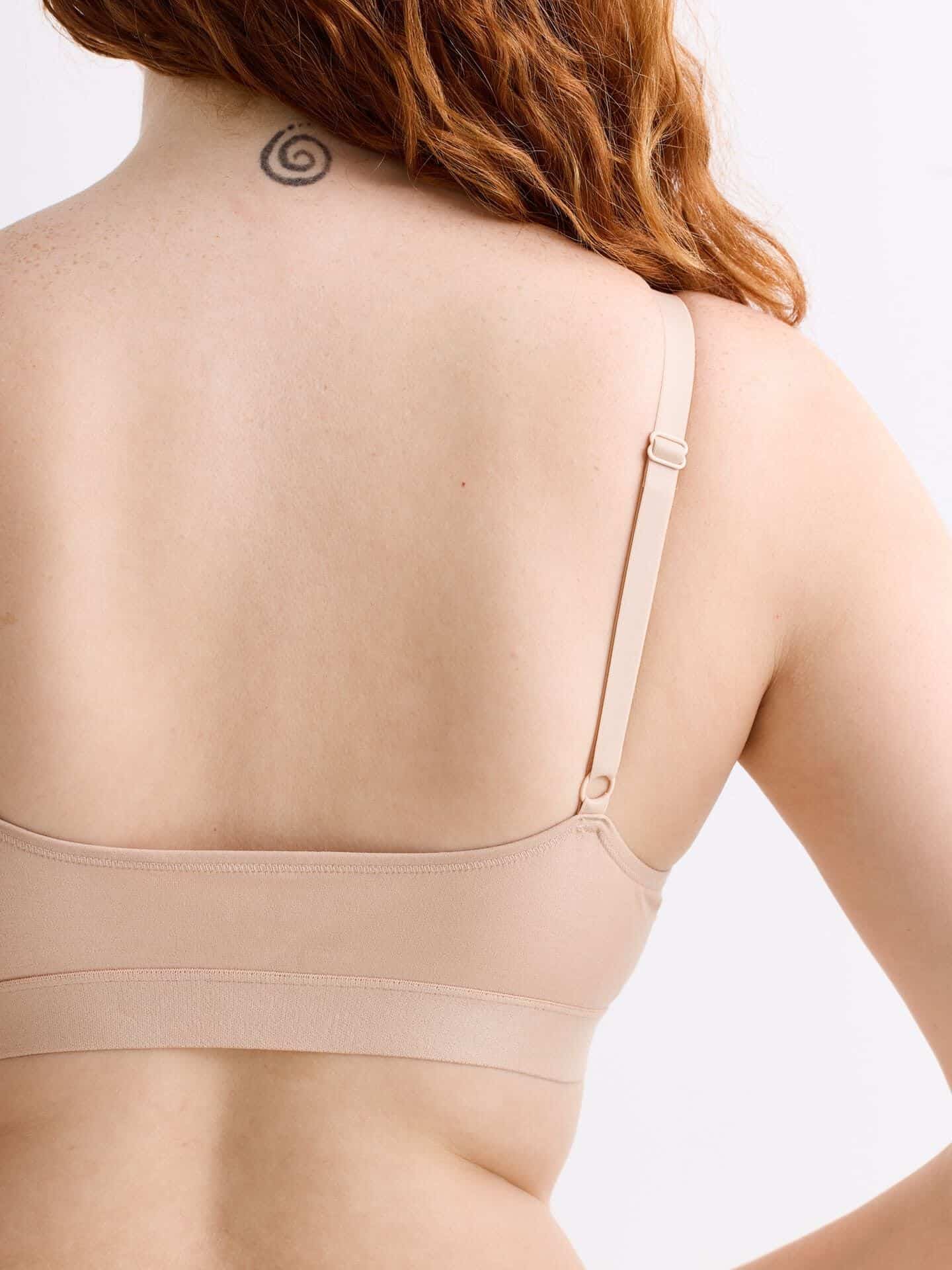 Sujetador triangular de algodón orgánico nude, de Erlich Textil - Imagen 7
