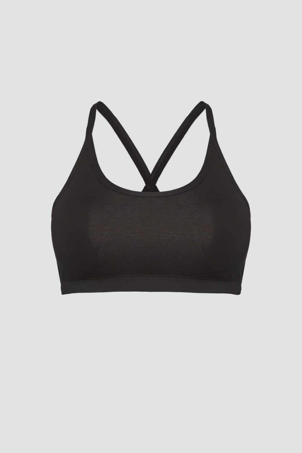 Top deportivo algodón orgánico negro, de Comazo 04