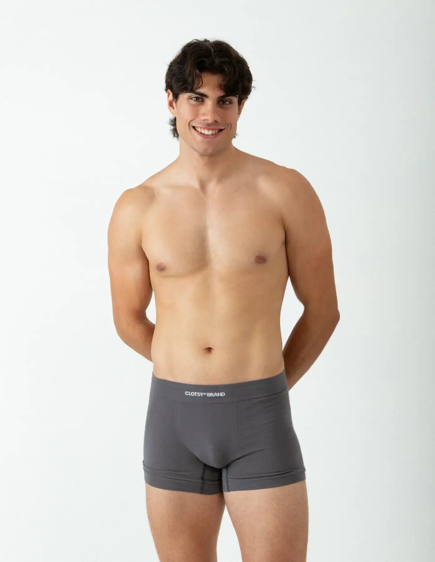 Bóxer algodón orgánico gris, de Clotsy 01