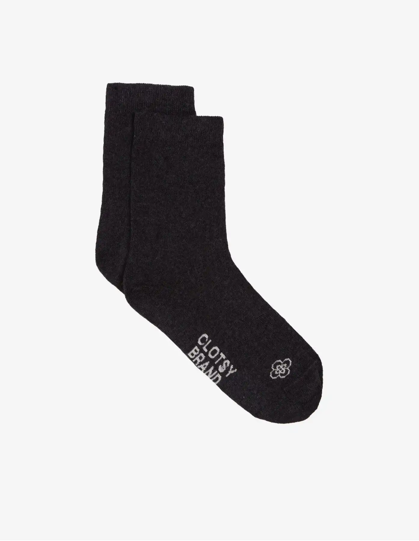 Calcetines negros de canalé de algodón orgánico, de Clotsy Brand 02