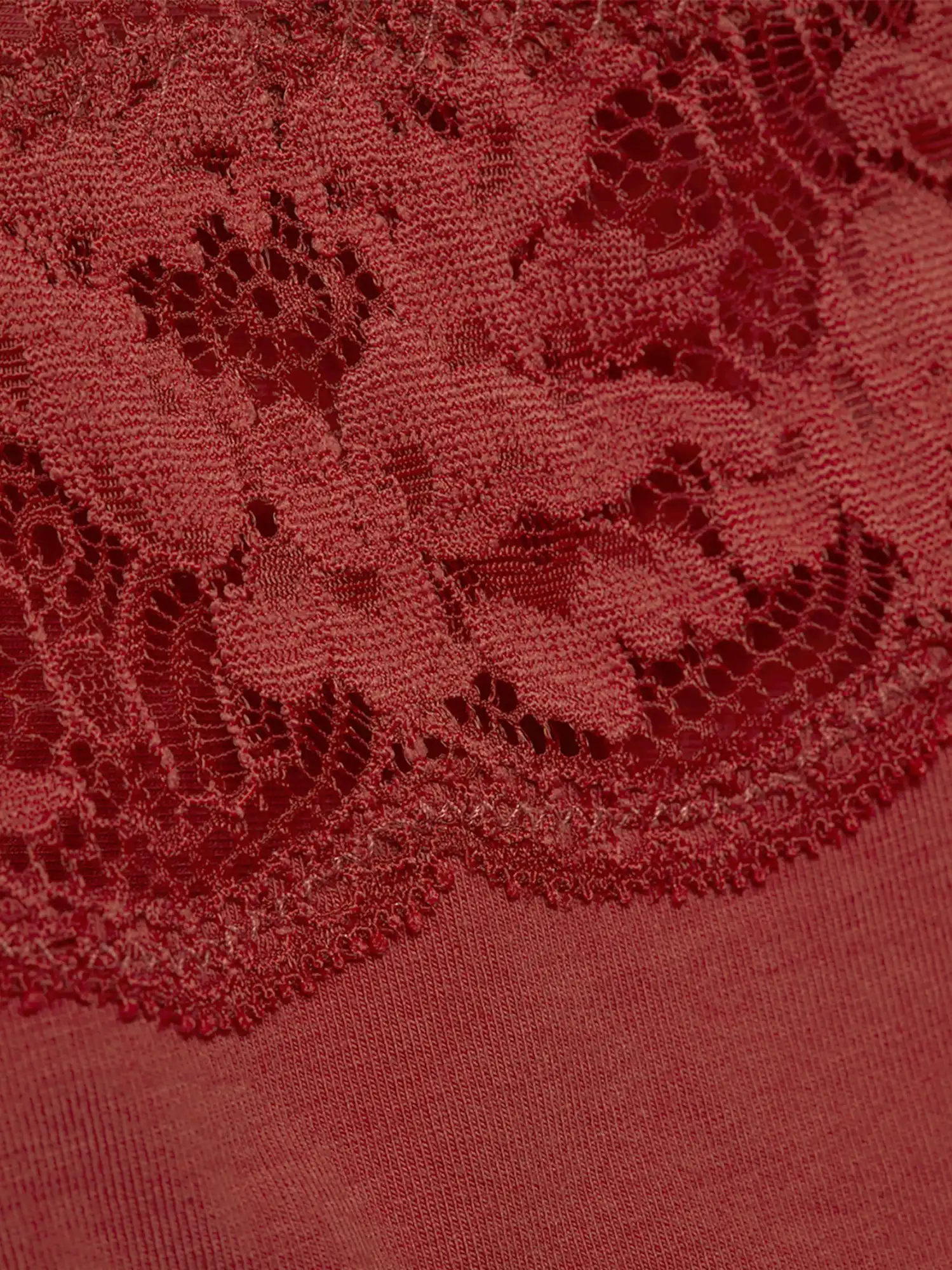Braga brasileña de algodón y encaje rojo coral, de Comazo 04