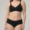 Conjunto de algodón orgánico negro, sujetador y culotte, de Comazo Earth 01