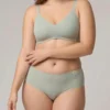 Conjunto de algodón orgánico aguamarina, sujetador y culotte, de Comazo Earth 03