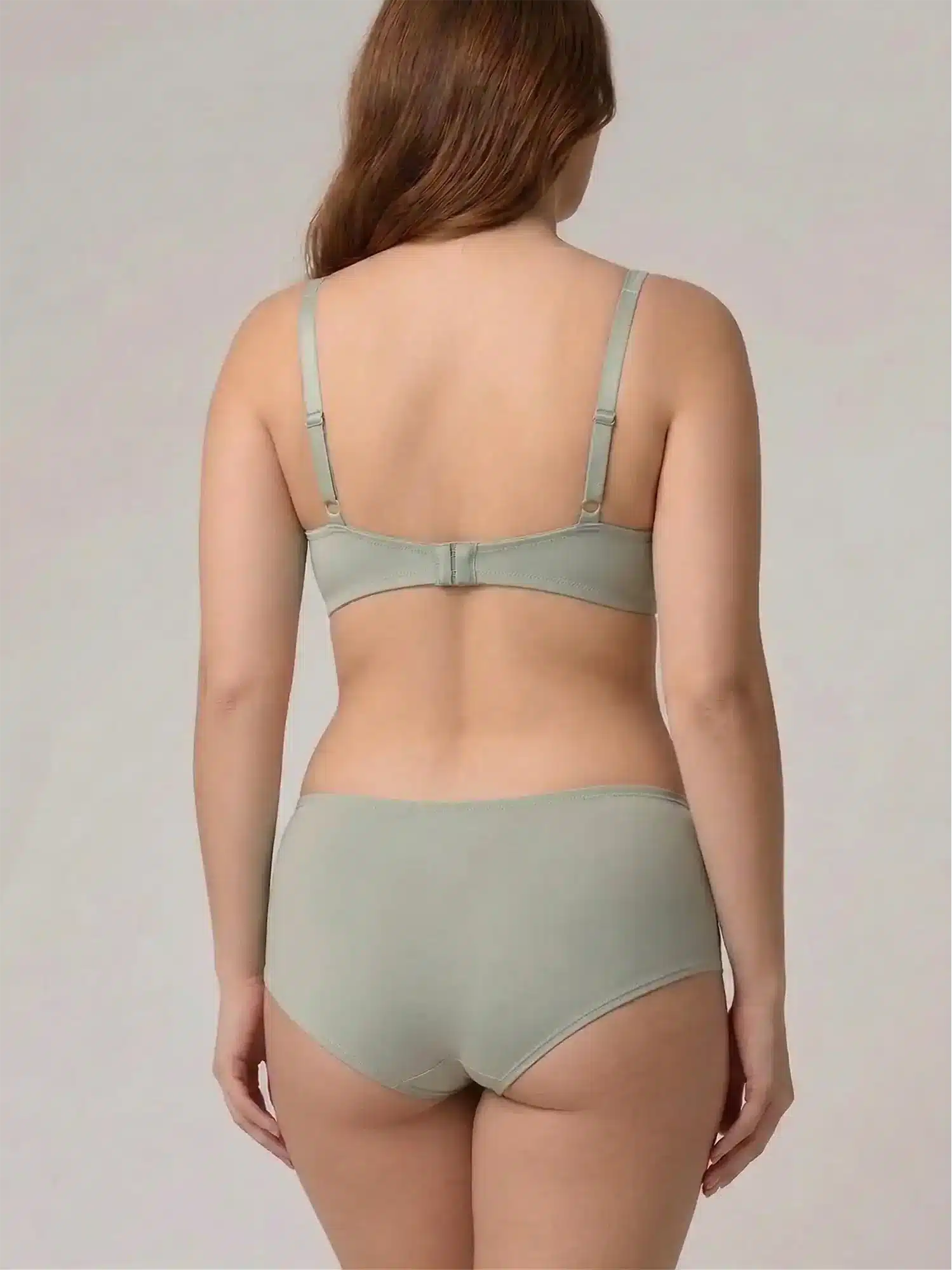 Conjunto de algodón orgánico aguamarina, sujetador y culotte, de Comazo Earth 02