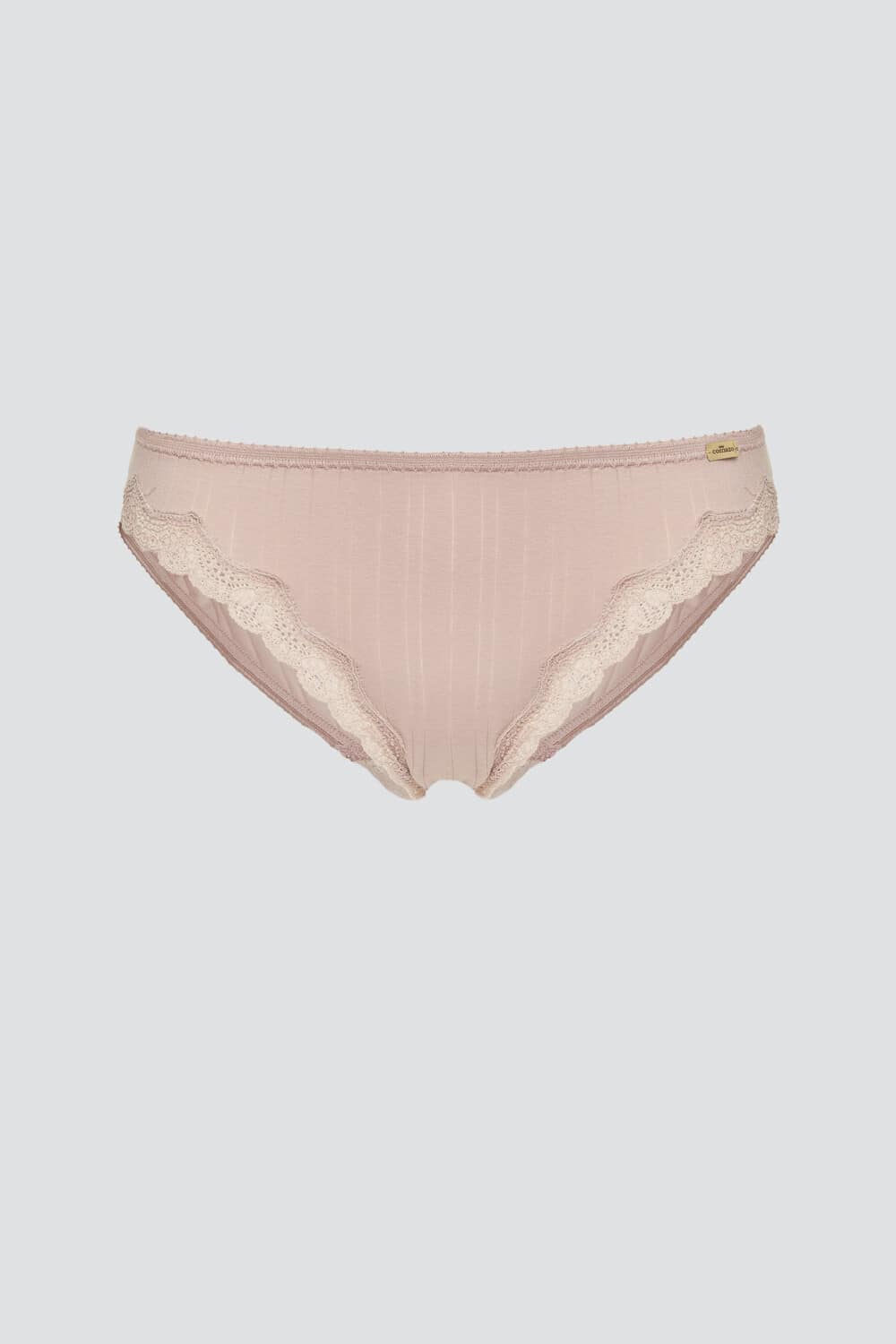 Bragas algodón orgánico malva con encaje, de Comazo Earth 01