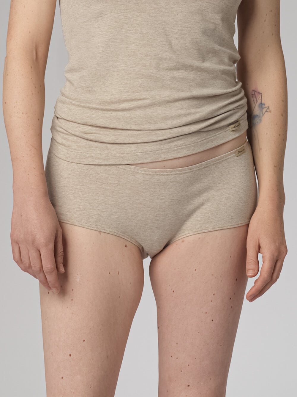 Culotte de algodón orgánico beige jaspeado, de Comazo Earth 04
