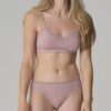 Top de algodón orgánico malva con encaje, de Comazo Earth 04