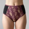 Braga alta lila y negro algodon organico de Lilah 01