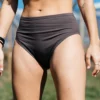 Bragas altas de algodón orgánico Martina color Brun, de Bambú ets Tu