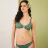 Bikini estampado Mila Topos Verde de Bella Lola 01