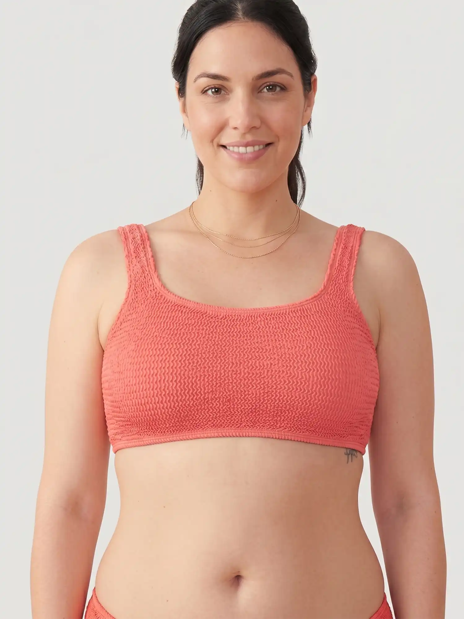 Top bikini coral de Calamoon parte de arriba 01
