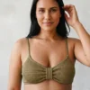 Top bikini verde olive ona lazada de Calamoon parte de arriba 01