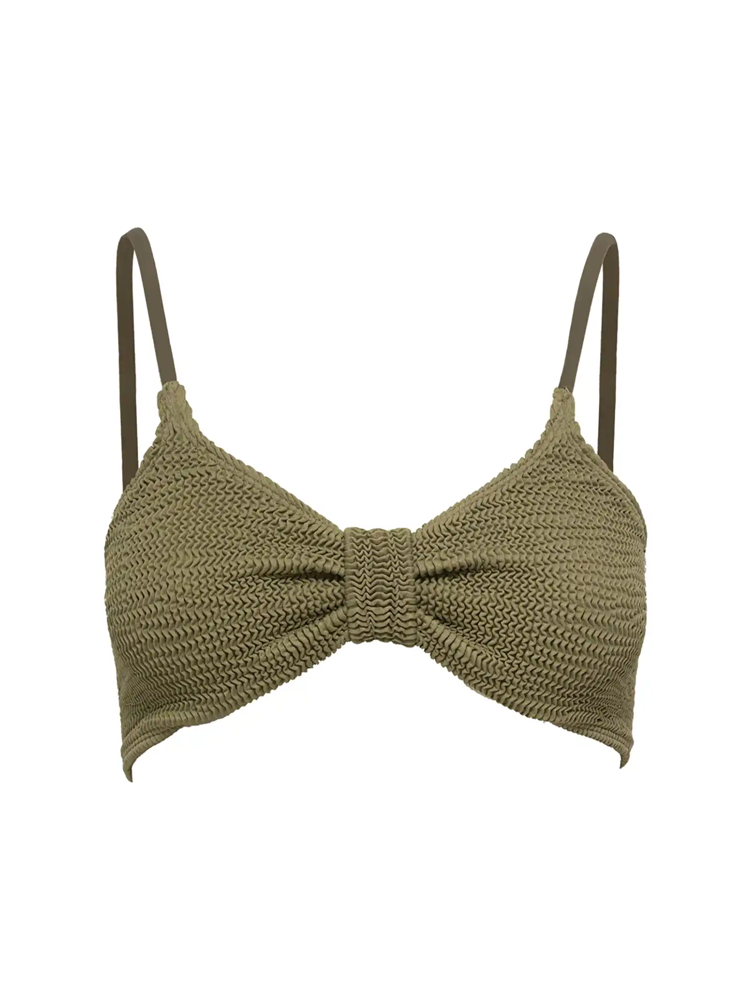 Top bikini verde olive ona lazada de Calamoon parte de arriba 02