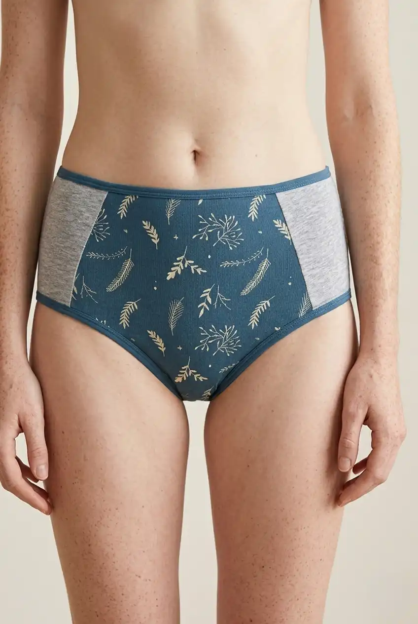 Braga alta azul gris estampada de Lilah 01