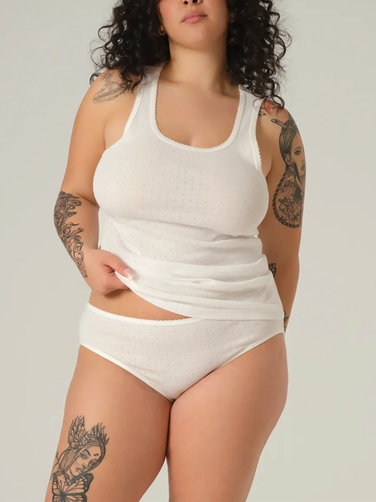 Bragas caladas 100% algodón orgánico color blanco, de Comazo Earth 01