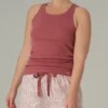 Camiseta interior calada de algodón orgánico color rosa viejo, de Comazo Earth 01