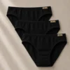Pack bragas algodón orgánico negro (3 unidades), de Comazo Earth