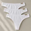 Pack tangas de algodón orgánico blanco (3 unidades), de Comazo Earth 01
