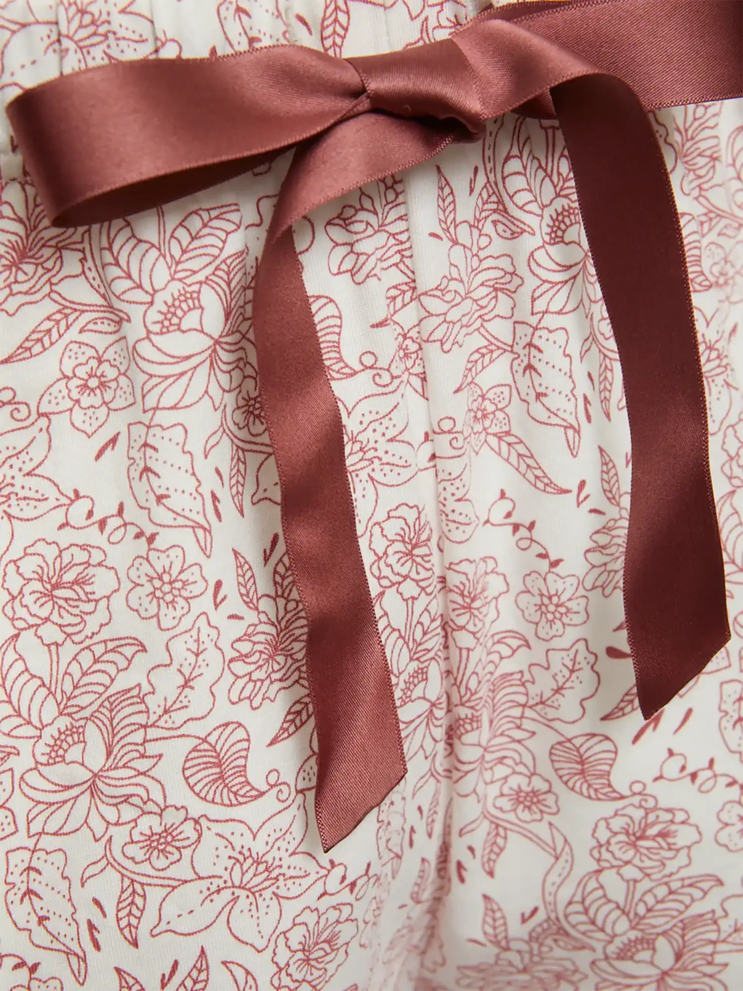 Pantalón corto de algodón orgánico estampado rosa viejo, de Comazo Earth 04