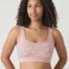 Top rosa y gris estampado algodon organico de lilah frontal 01