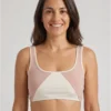 Top de bikini rosa nude y vainilla de poliamida reciclada, de Lilah 01