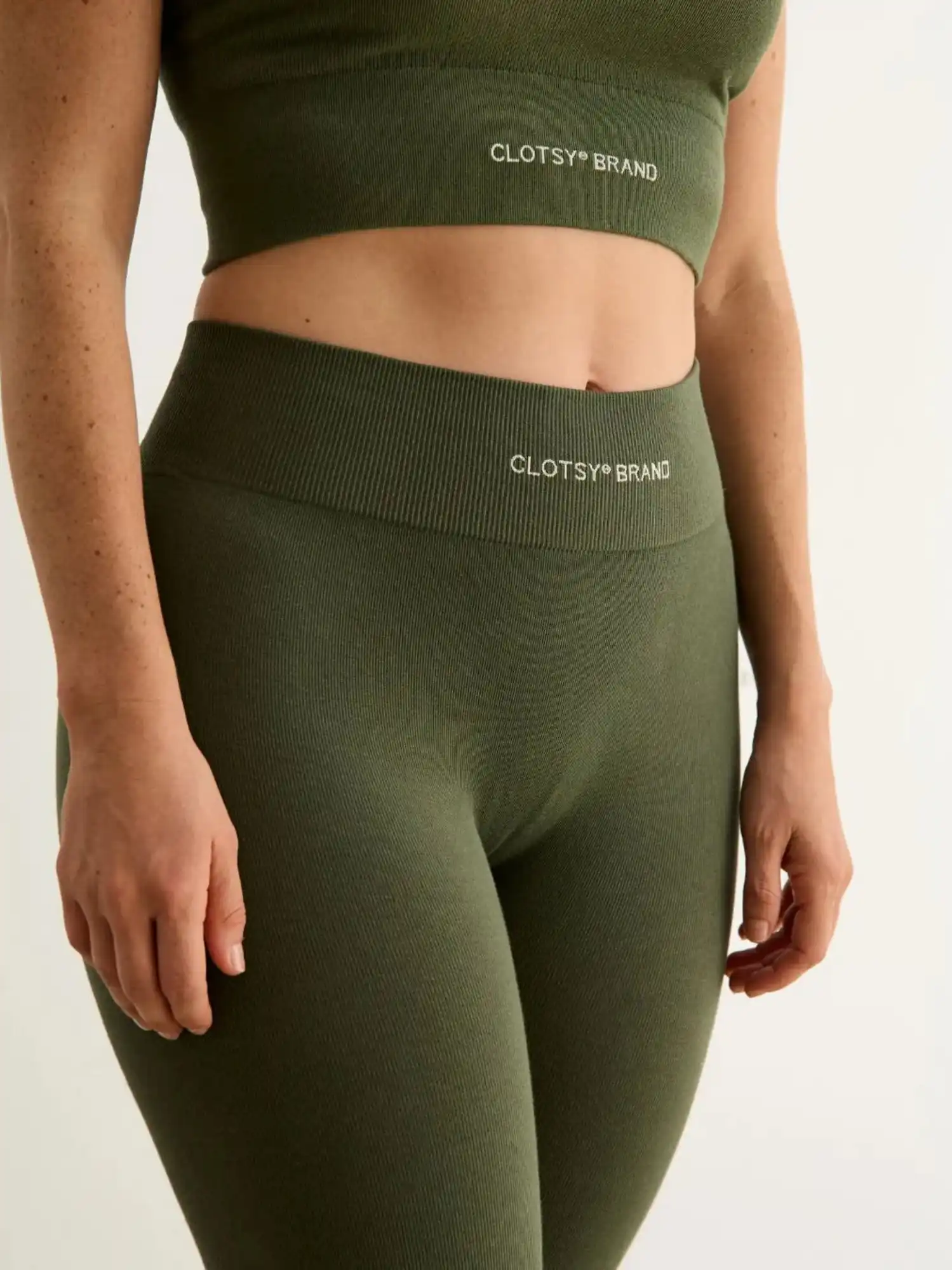 Mallas deportivas de algodón caqui, de Clotsy Brand 04