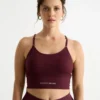 Top deportivo de espalda nadadora de algodón burdeos, de Clotsy Brand 03